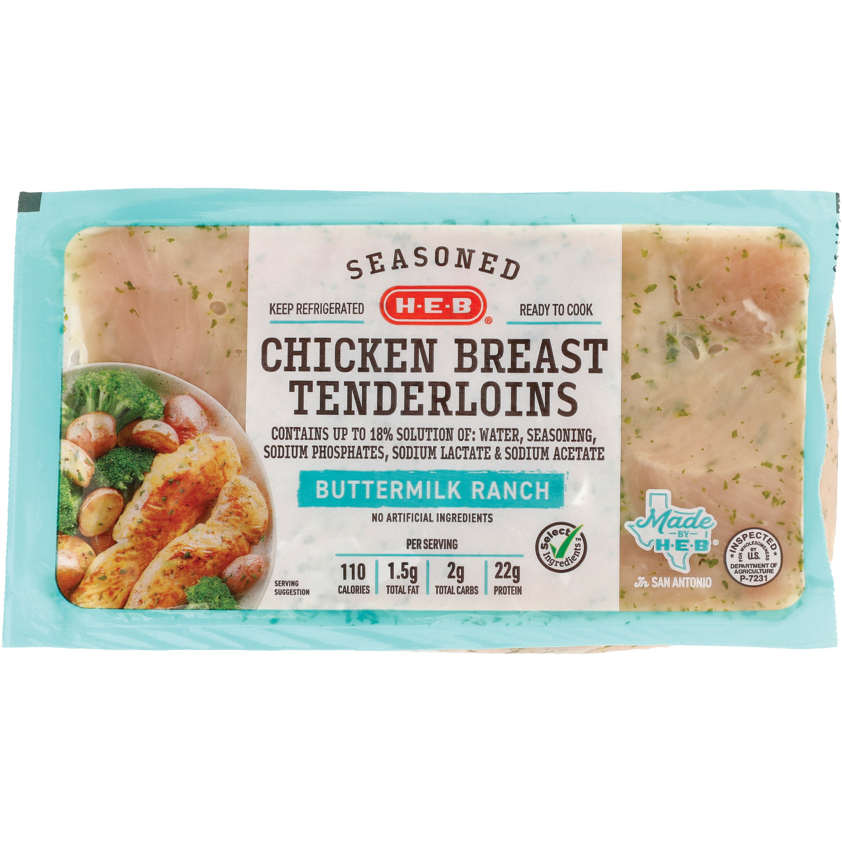 HEB Seasoned Chicken Breast Tenderloins Buttermilk Ranch Shop