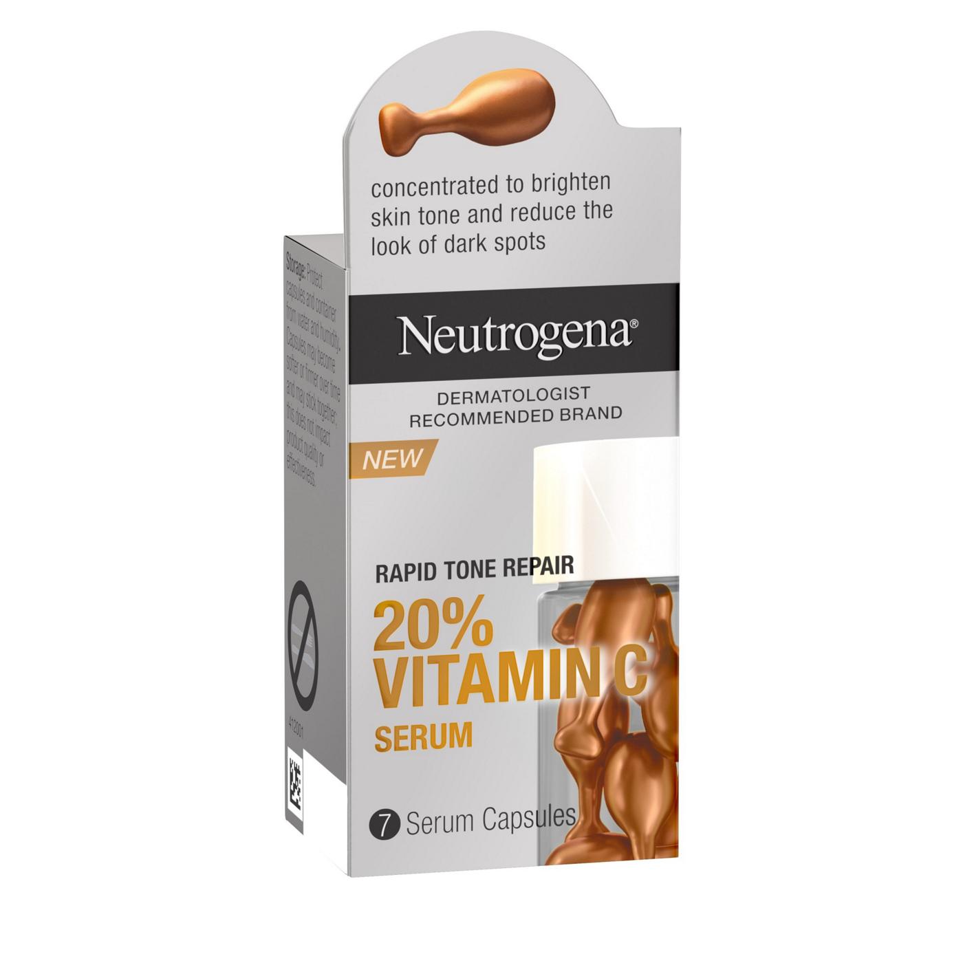 Neutrogena Rapid Tone Repair 20% Vitamin C Face Serum Capsules; image 1 of 6