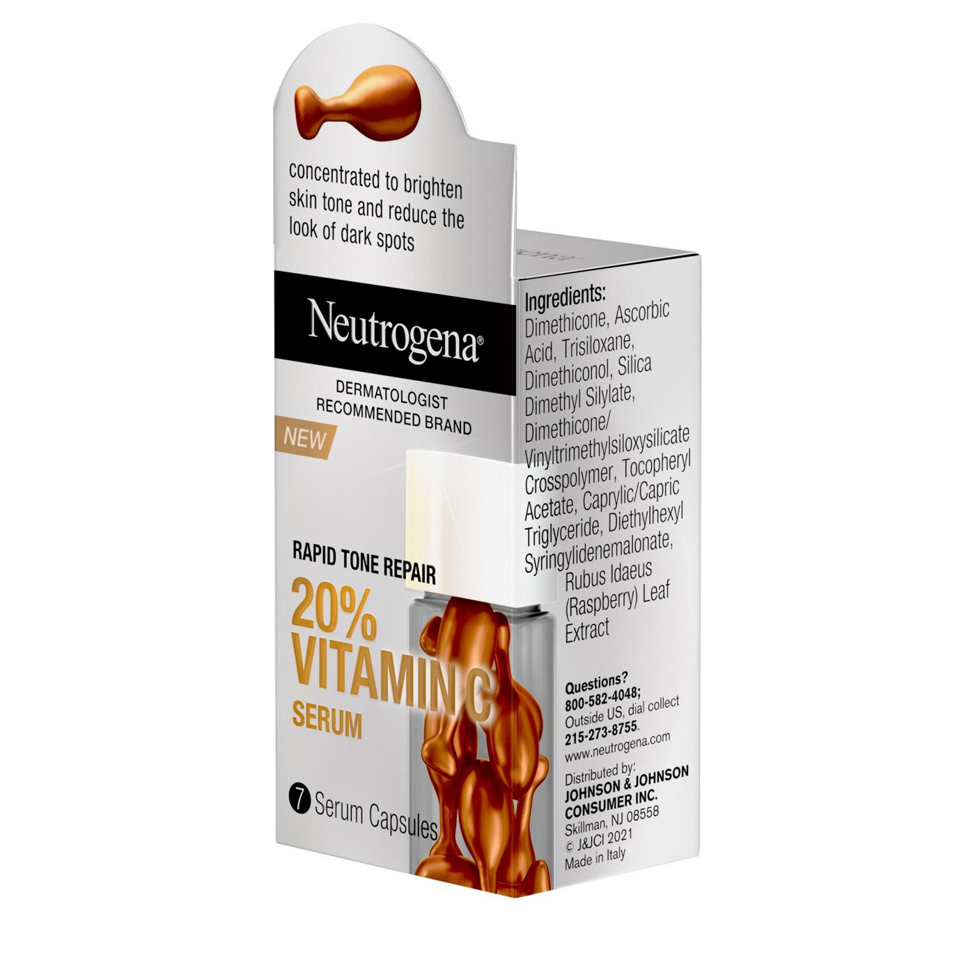 Neutrogena Rapid Tone Repair 20% Vitamin C Face Serum Capsules; image 2 of 6