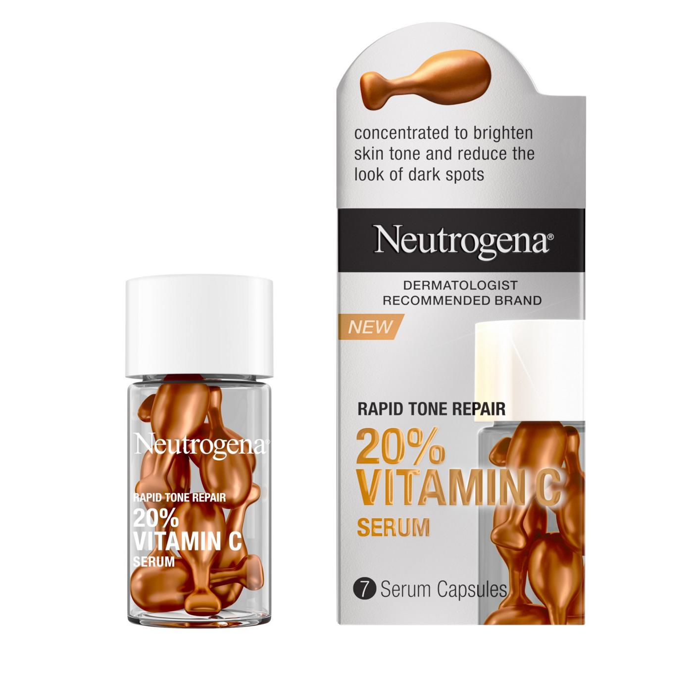 Neutrogena Rapid Tone Repair 20% Vitamin C Face Serum Capsules; image 4 of 6