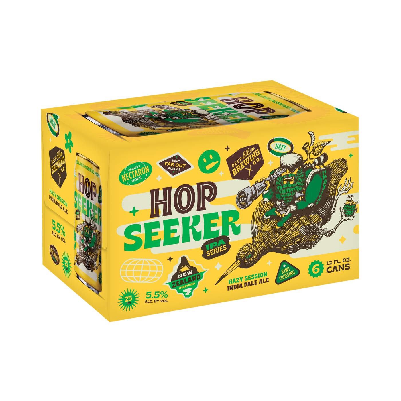 Deep Ellum Brewing Hop Seeker Series Hazy Session IPA 12 oz Cans; image 1 of 2