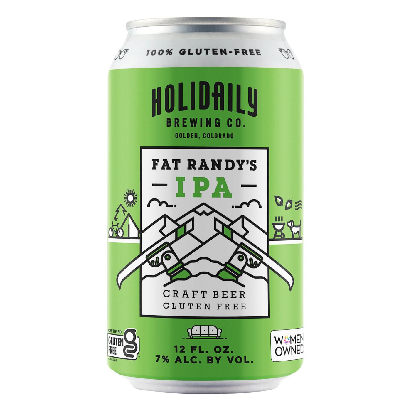 Holidaily Brewing Co. Fat Randy's IPA Gluten-Free 12 oz Cans; image 2 of 2