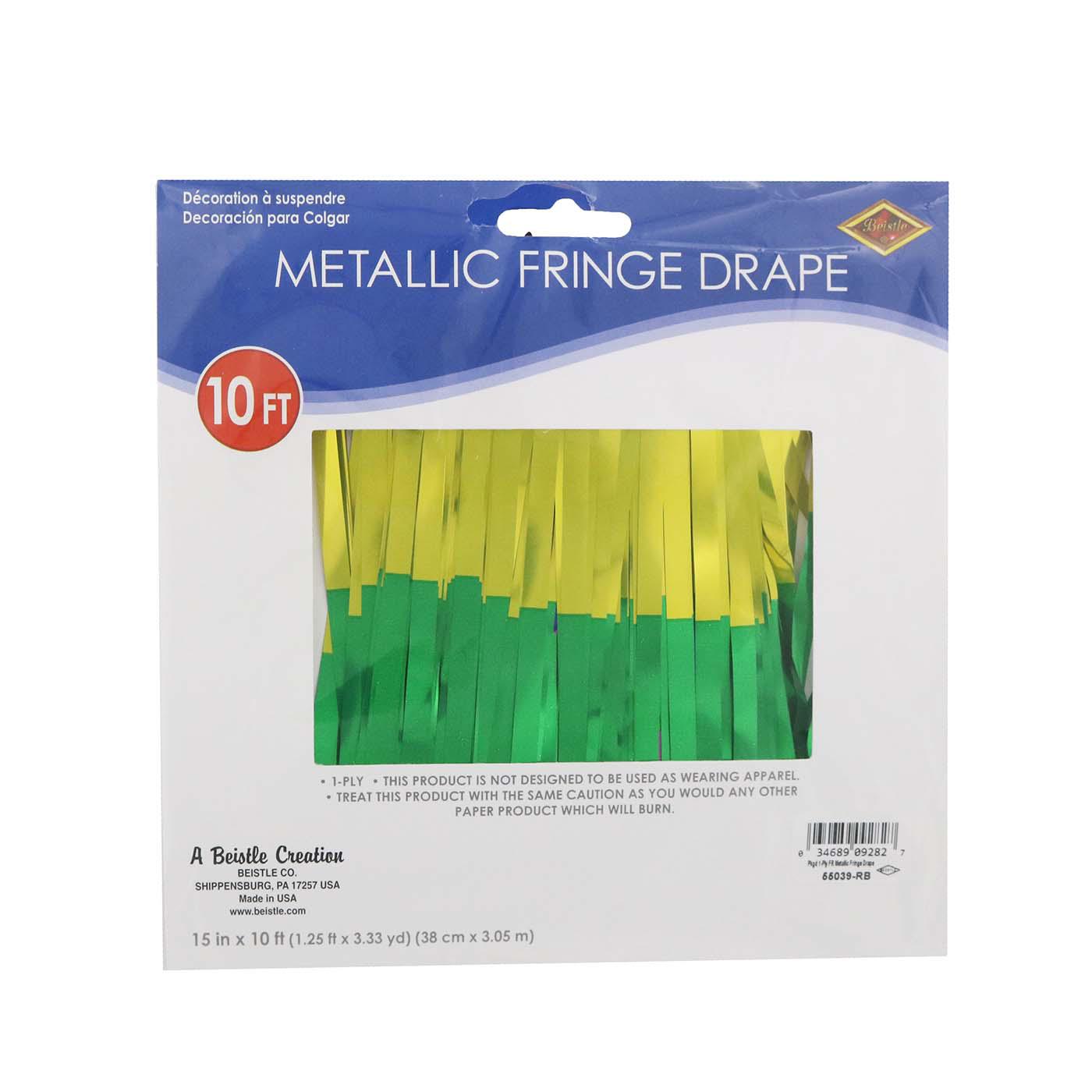 Beistle Rainbow Metallic Fringe Drape Decor; image 2 of 2