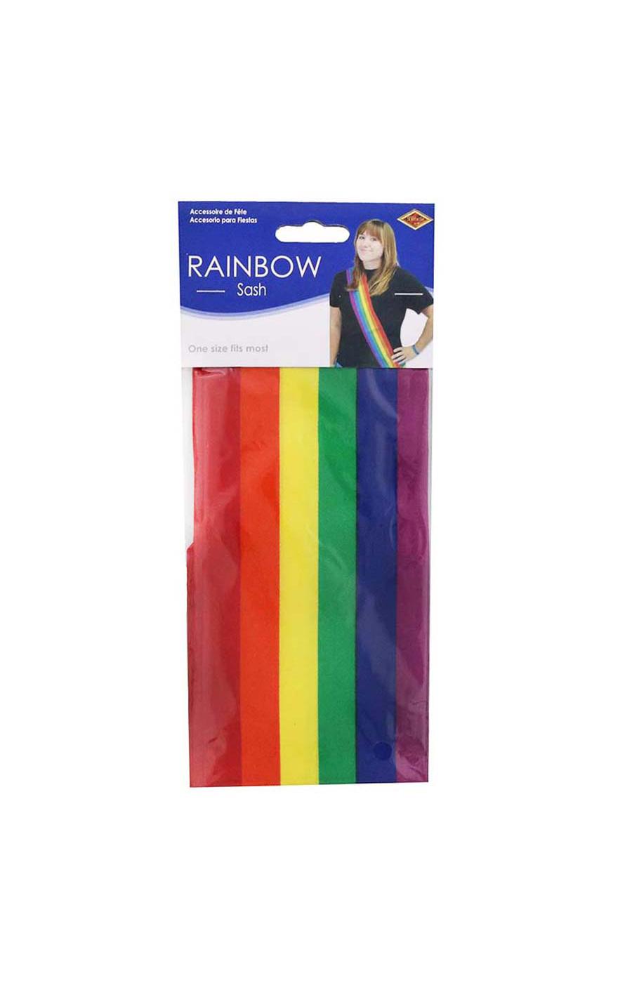 Beistle Rainbow Satin Sash; image 2 of 2