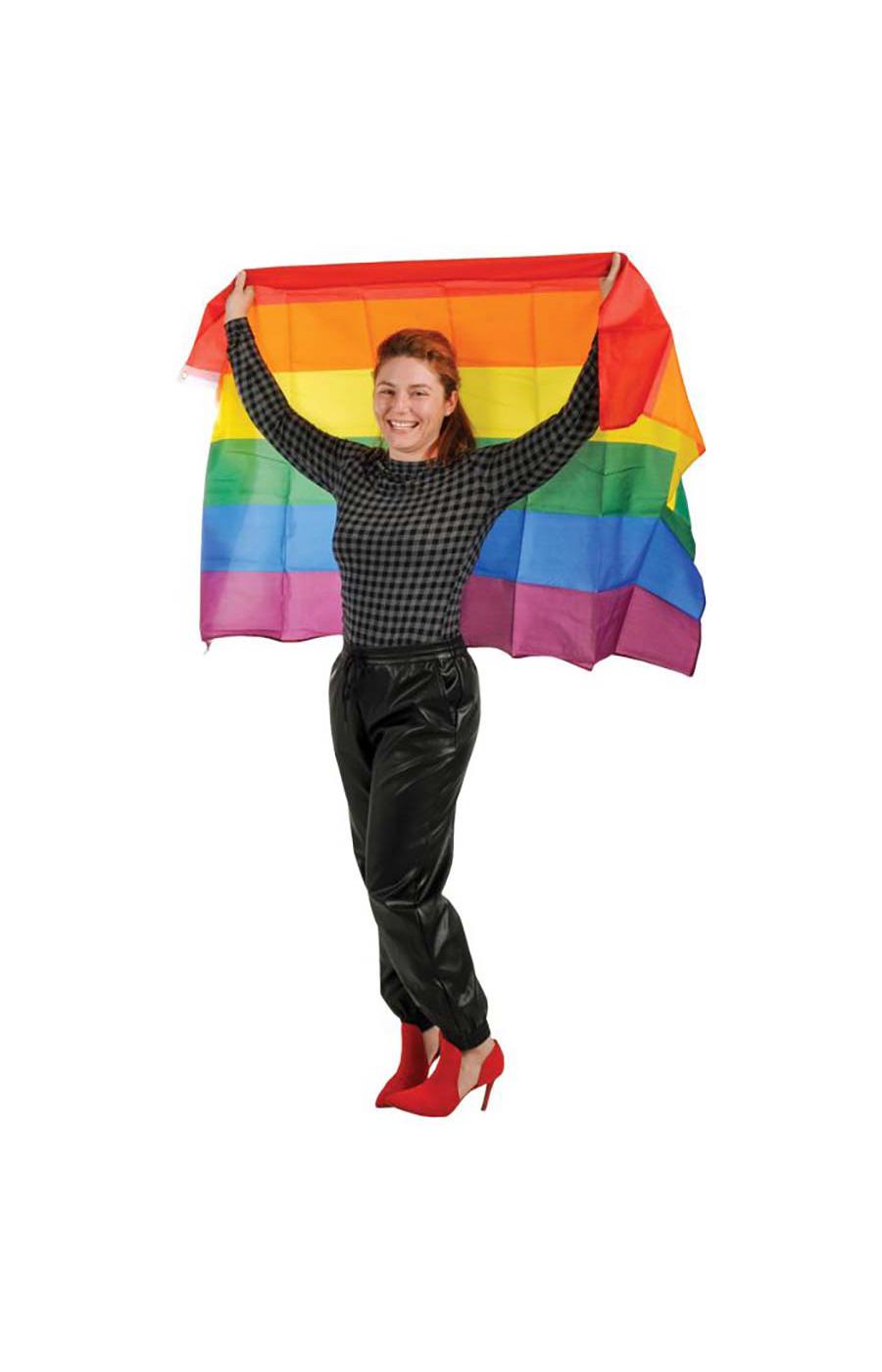 Beistle Fabric Pride Rainbow Flag; image 2 of 2