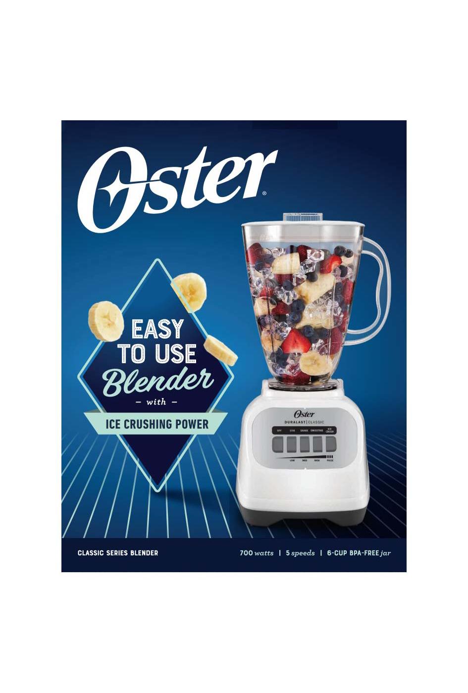 Oster Classic Series 5-Speed Blender with Plastic Jar - White; image 2 of 2
