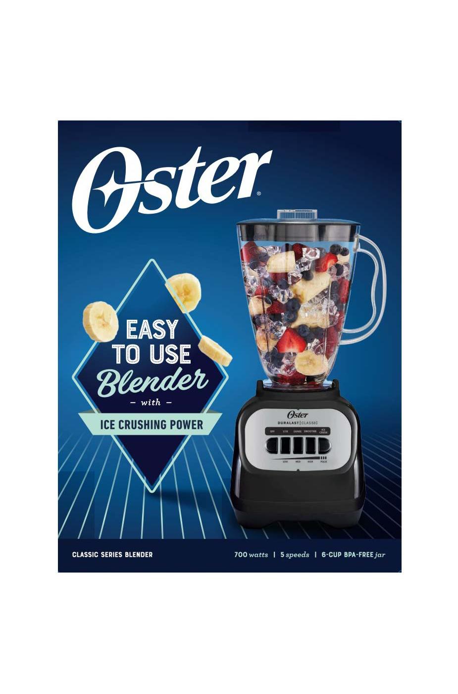 Oster Classic Series 2-in-1 6 Cup Red Blender With Smoothie Cup