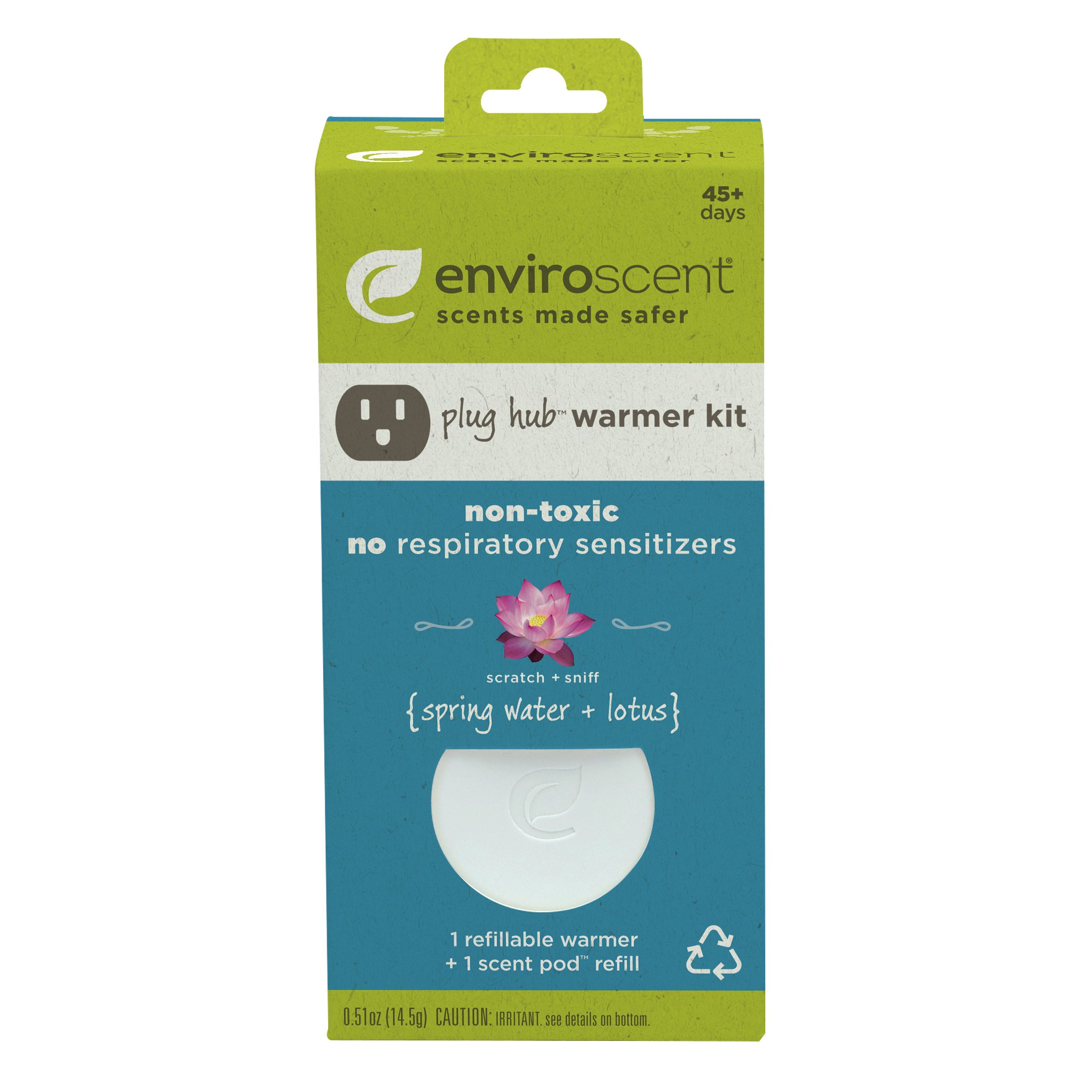 Enviroscent Plug Hub Starter Kit, NonToxic PlugIn Air Freshener