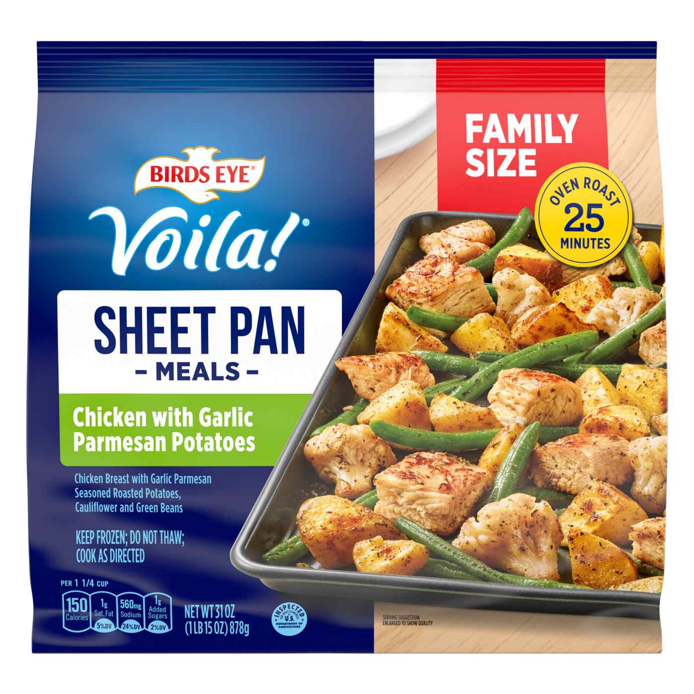Birds Eye Voila! Chicken & Garlic Parmesan Potatoes Frozen Sheet Pan Meal - Family-Size; image 1 of 2