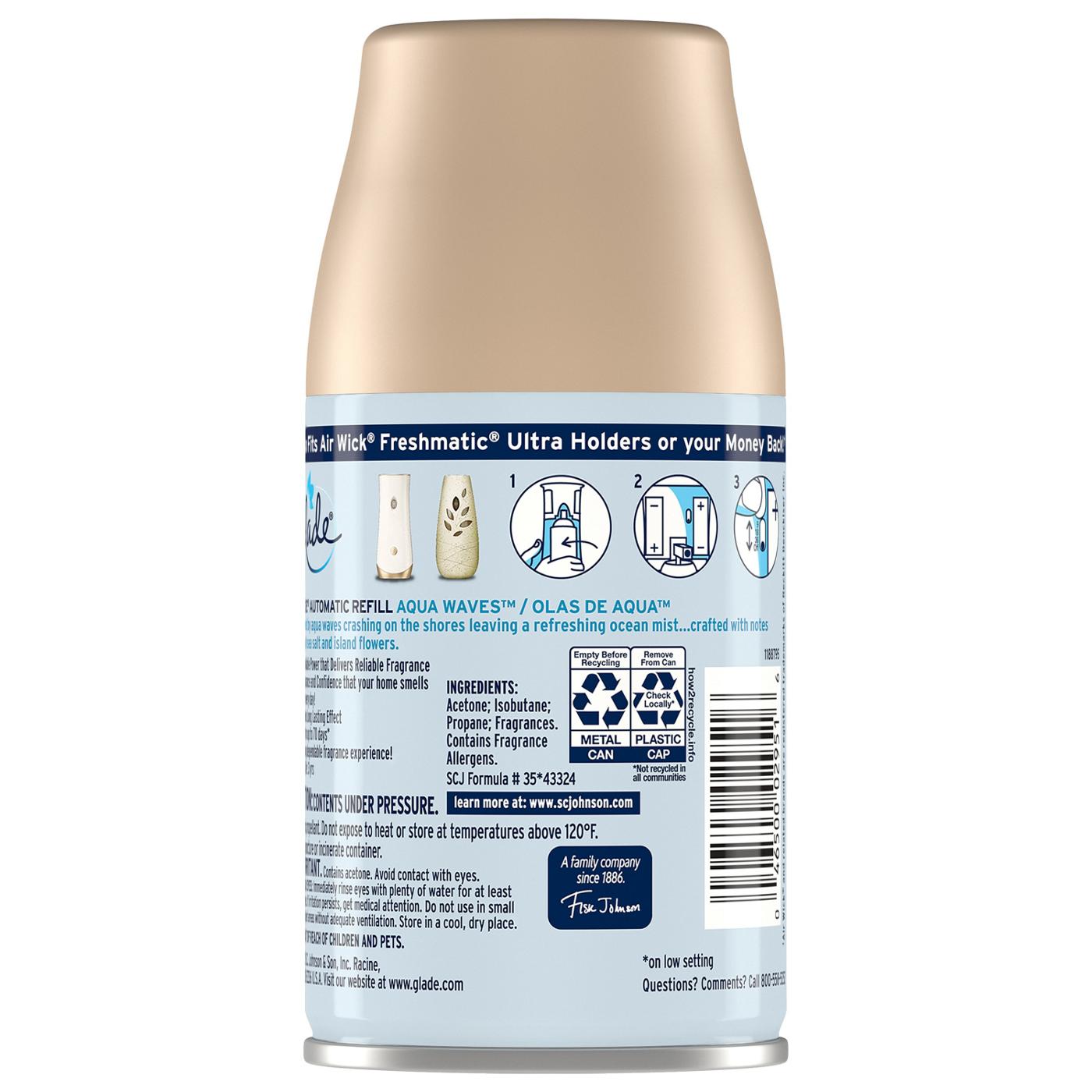 Glade Automatic Spray Refill, Air Freshener, Invigorating Aqua Waves; image 10 of 10