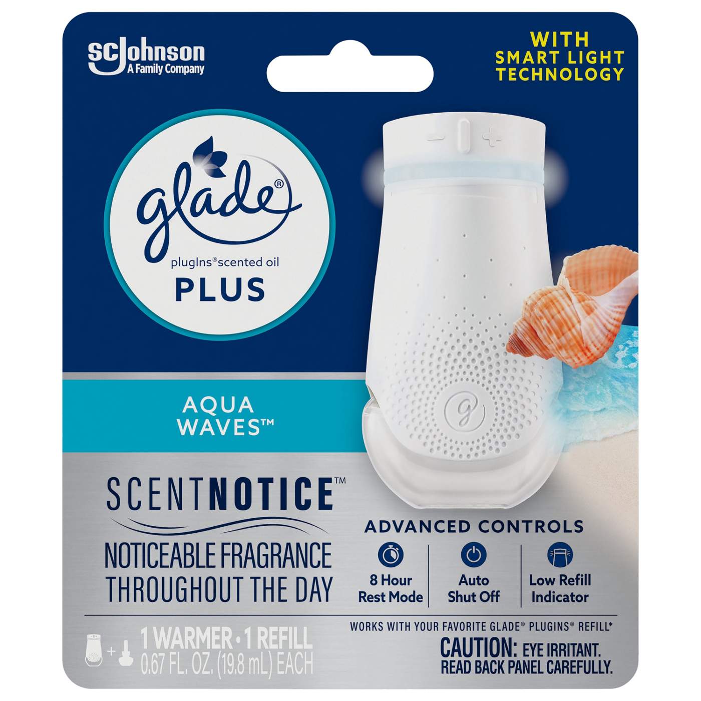 Glade PlugIns Plus Warmer & Scented Oil Refill - Aqua Waves; image 1 of 7