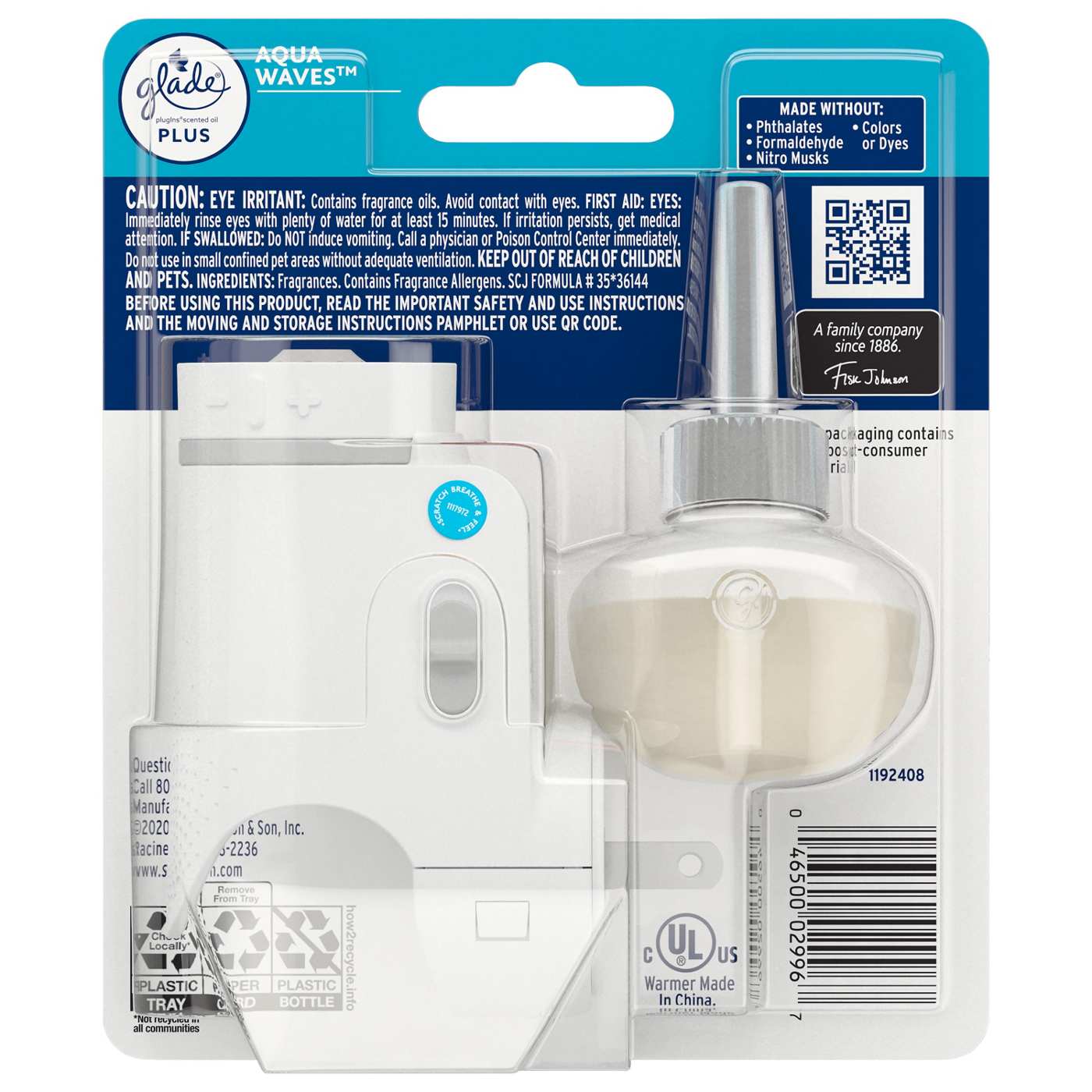 Glade PlugIns Plus Warmer & Scented Oil Refill - Aqua Waves; image 6 of 7