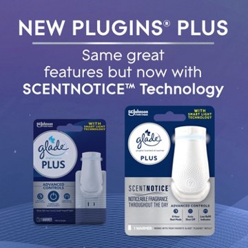 Glade PlugIns Scented Oil PLUS Air Freshener Oil Warmer with ScentNotice Technology