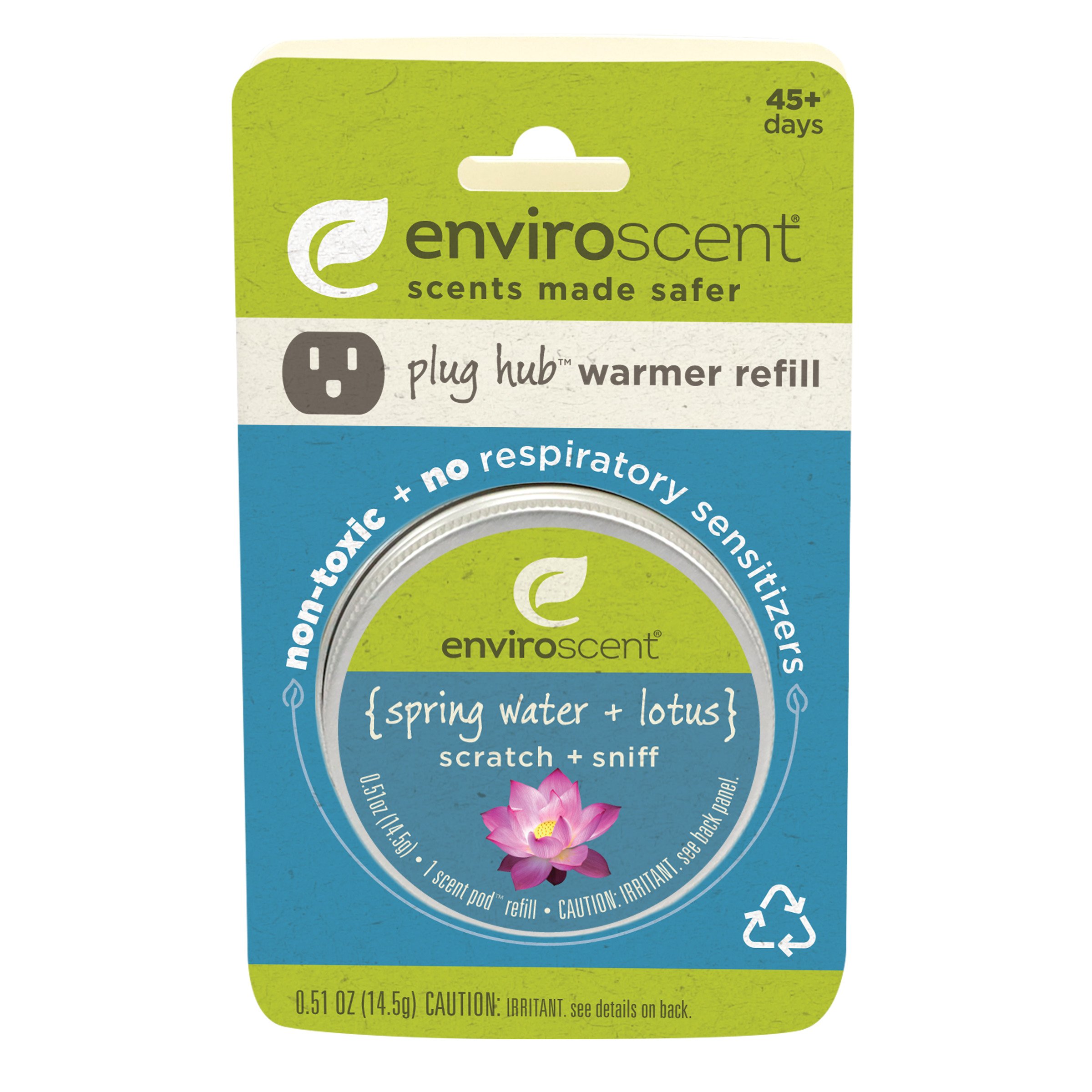 Enviroscent Plug Hub Scent Pod Refill, NonToxic PlugIn Air Freshener