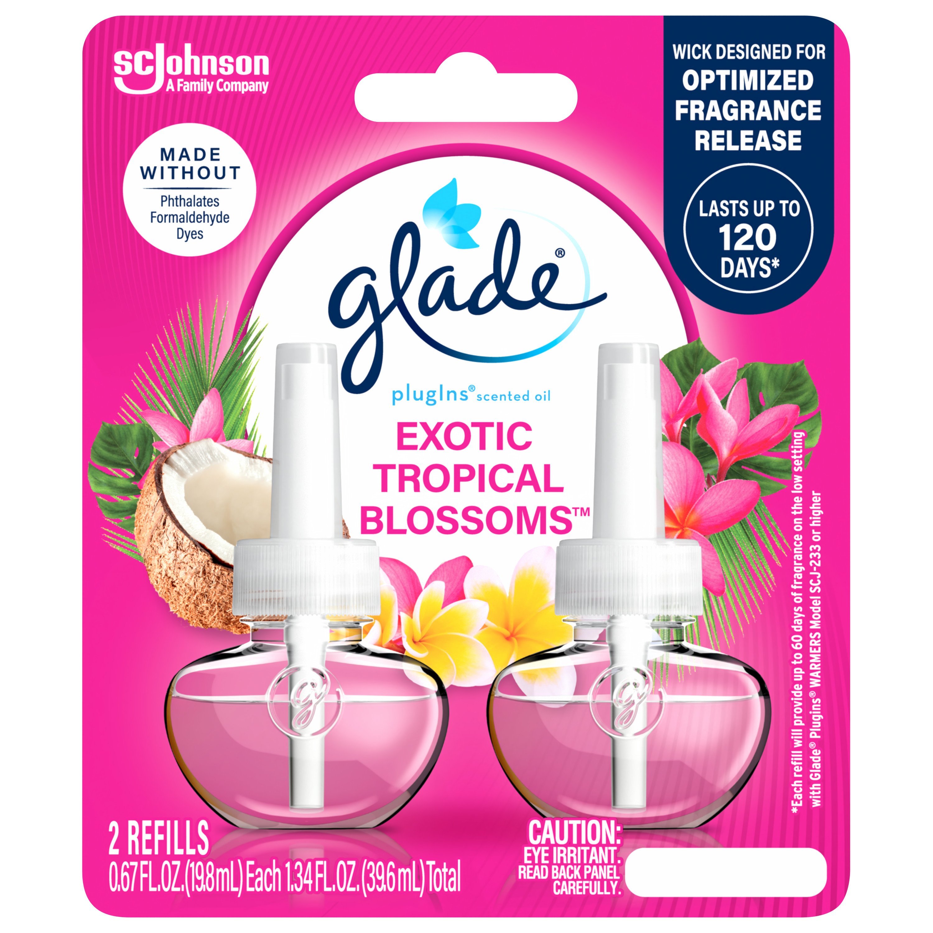 Glade PlugIns Exotic Tropical Blossoms Scented Oil Refills Shop Scented Oils & Wax at HEB