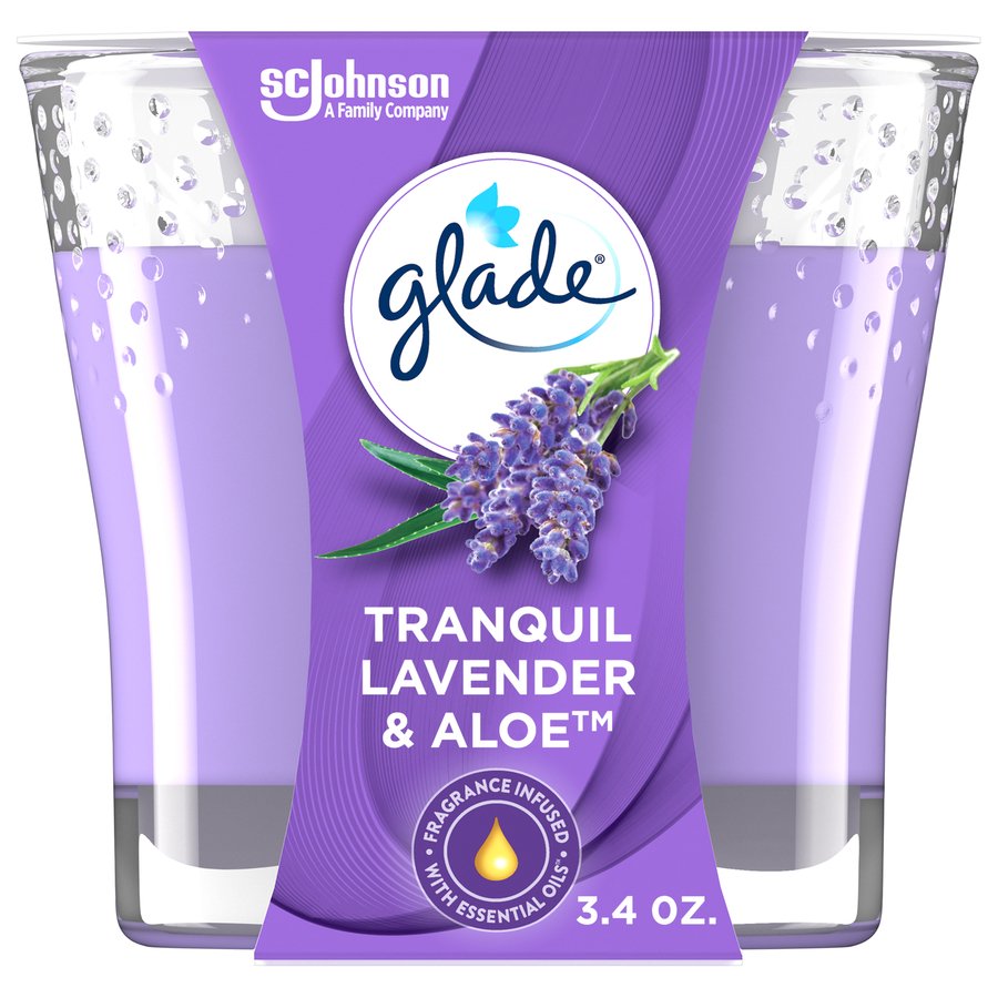 Glade Tranquil Lavender & Aloe Candle Shop Candles at HEB