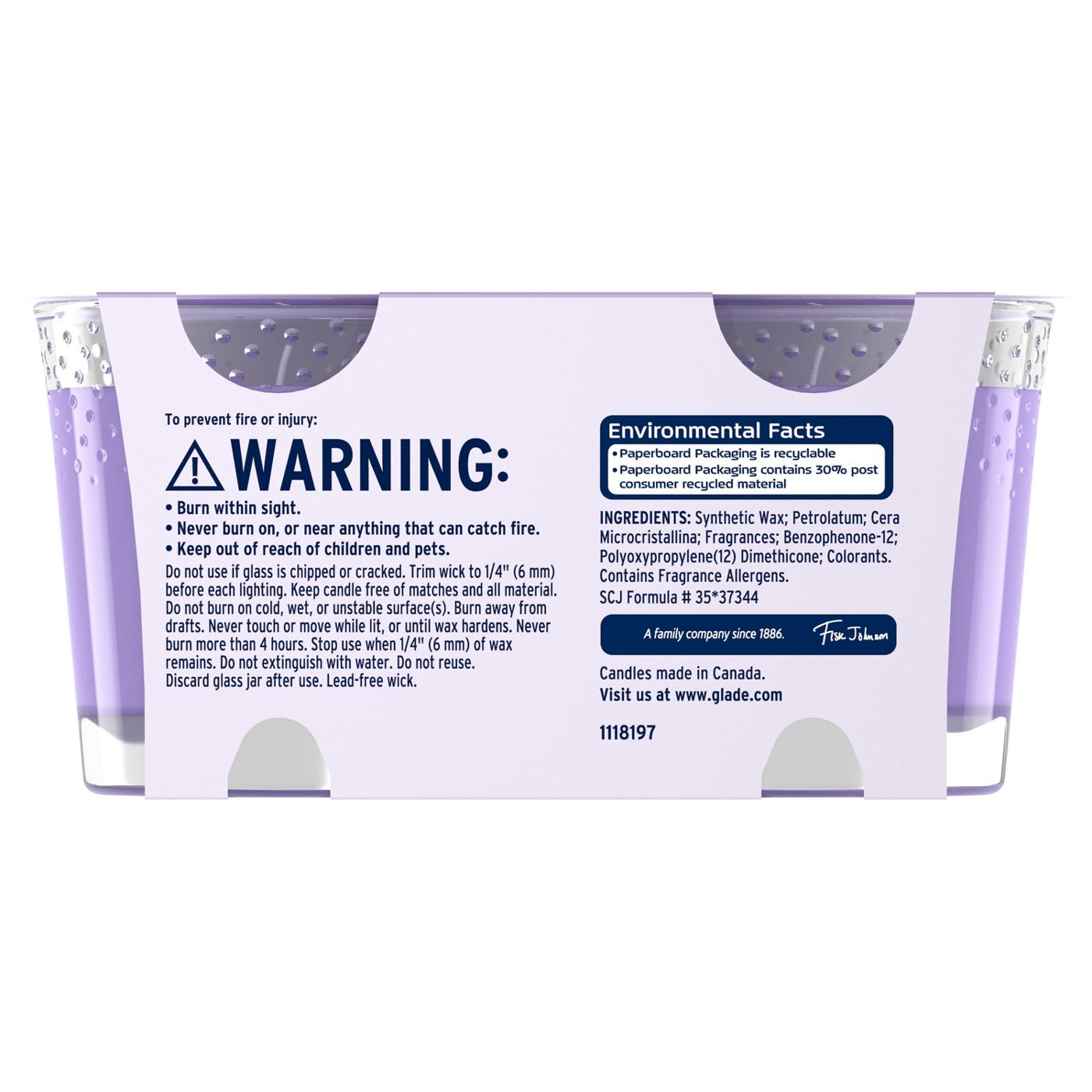 Glade Tranquil Lavender & Aloe Candles; image 2 of 2