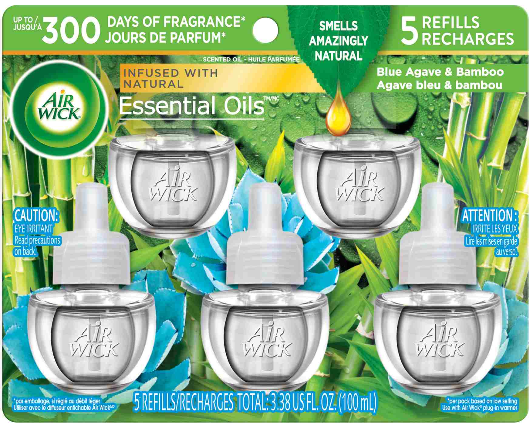 Air Wick Scented Oil Refill, Plug In Air Freshener, Blue Agave and Bamboo; image 1 of 7