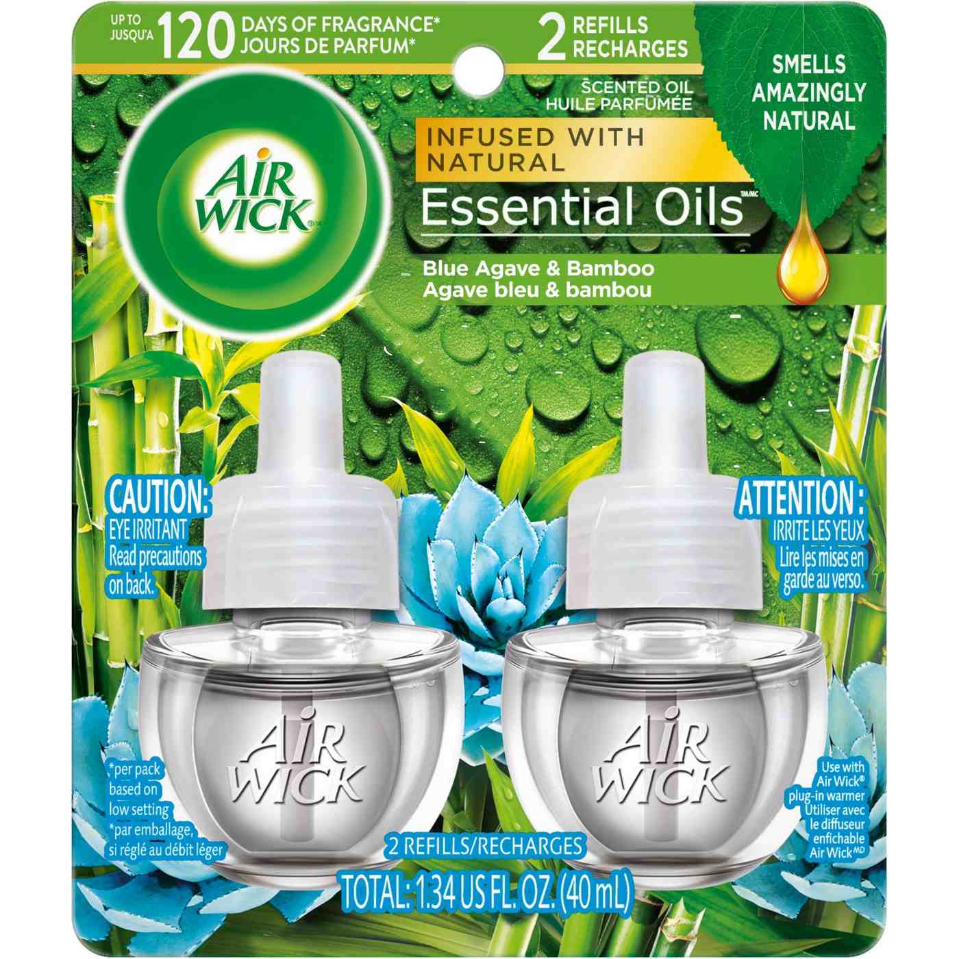 Air Wick Scented Oil Refill, Plug In Air Freshener, Blue Agave and Bamboo; image 1 of 7