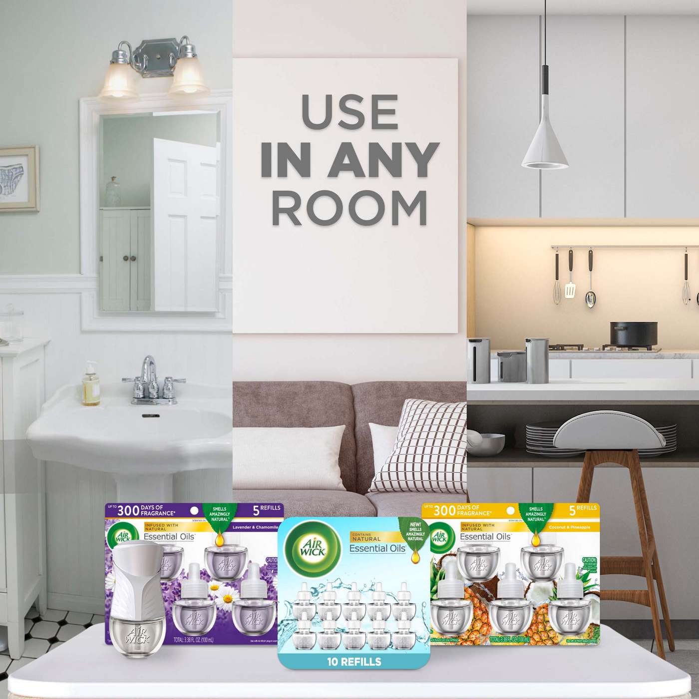 Air Wick Scented Oil Refill, Plug In Air Freshener, Blue Agave and Bamboo; image 4 of 7