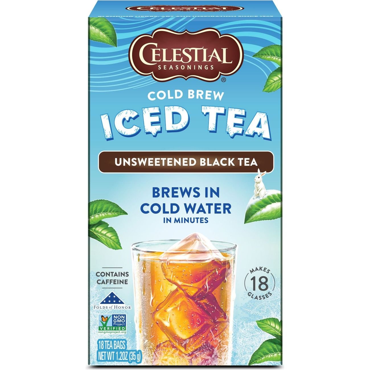 Celestial Seasonings Unsweetened Black Tea Cold Brew Iced Tea Bags