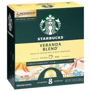 Starbucks Veranda Blend Nespresso Vertuo Capsules, 8 ct