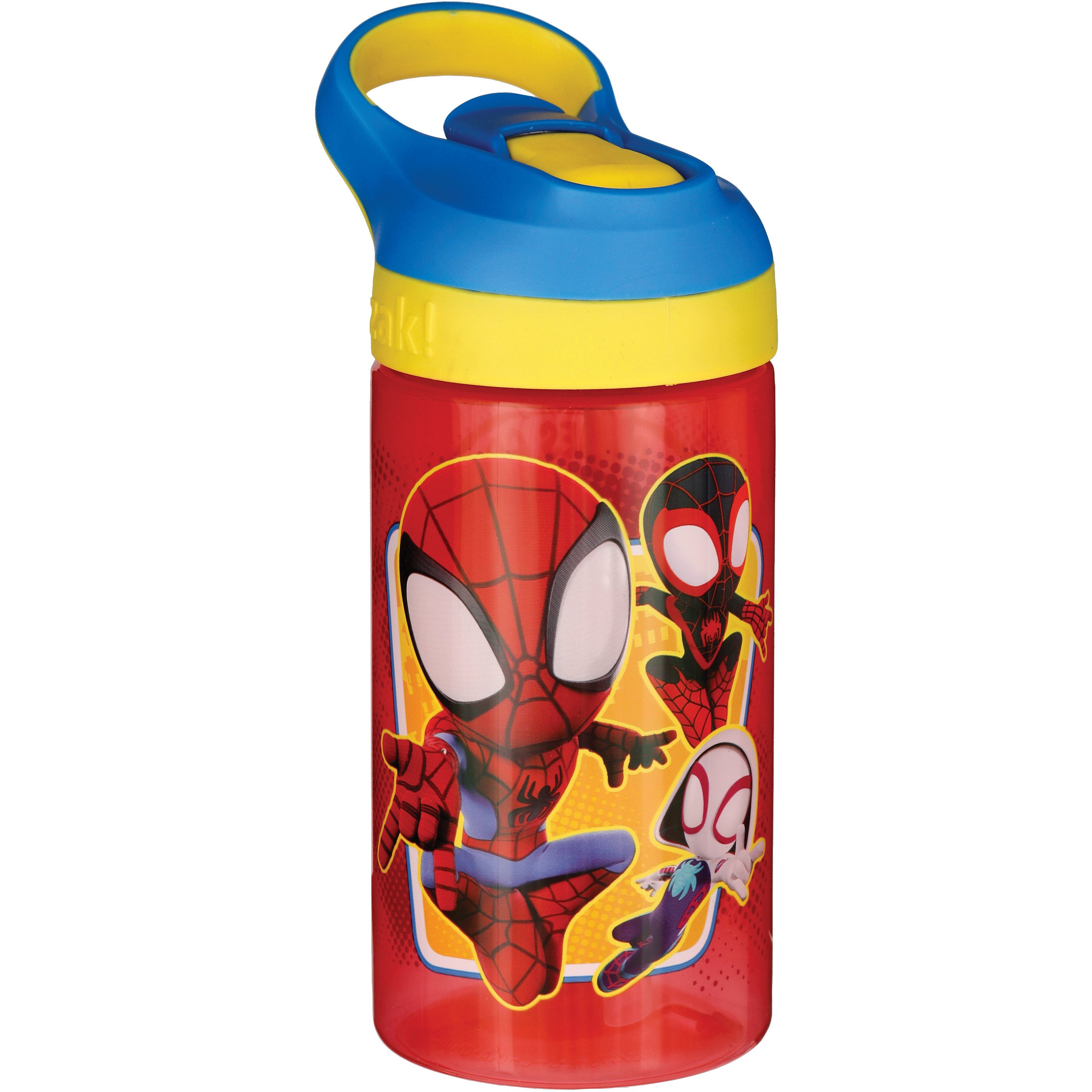 SPIDER-MAN Zak! No Leak BPA-Free 16 oz. Plastic Water Bottle Drink