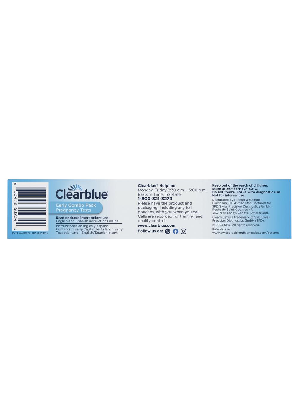 Clearblue Pregnancy Test Combo Pack - Digital with Smart Countdown & Rapid Detection; image 2 of 3