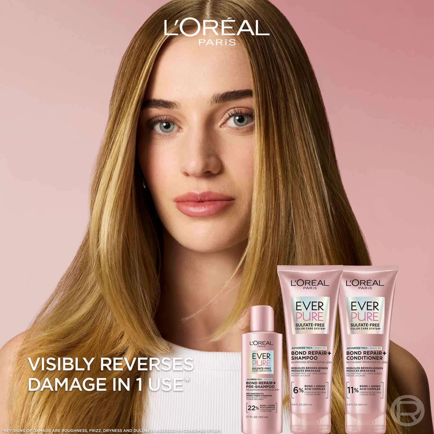 L'Oréal Paris EverPure Sulfate Free Color Care Bond Repair Strengthening Conditioner; image 9 of 10