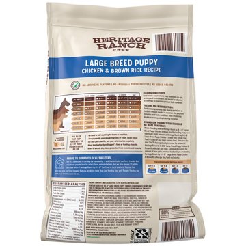 Heritage Ranch by H-E-B Large Breed Puppy Dry Dog Food - Chicken & Brown Rice