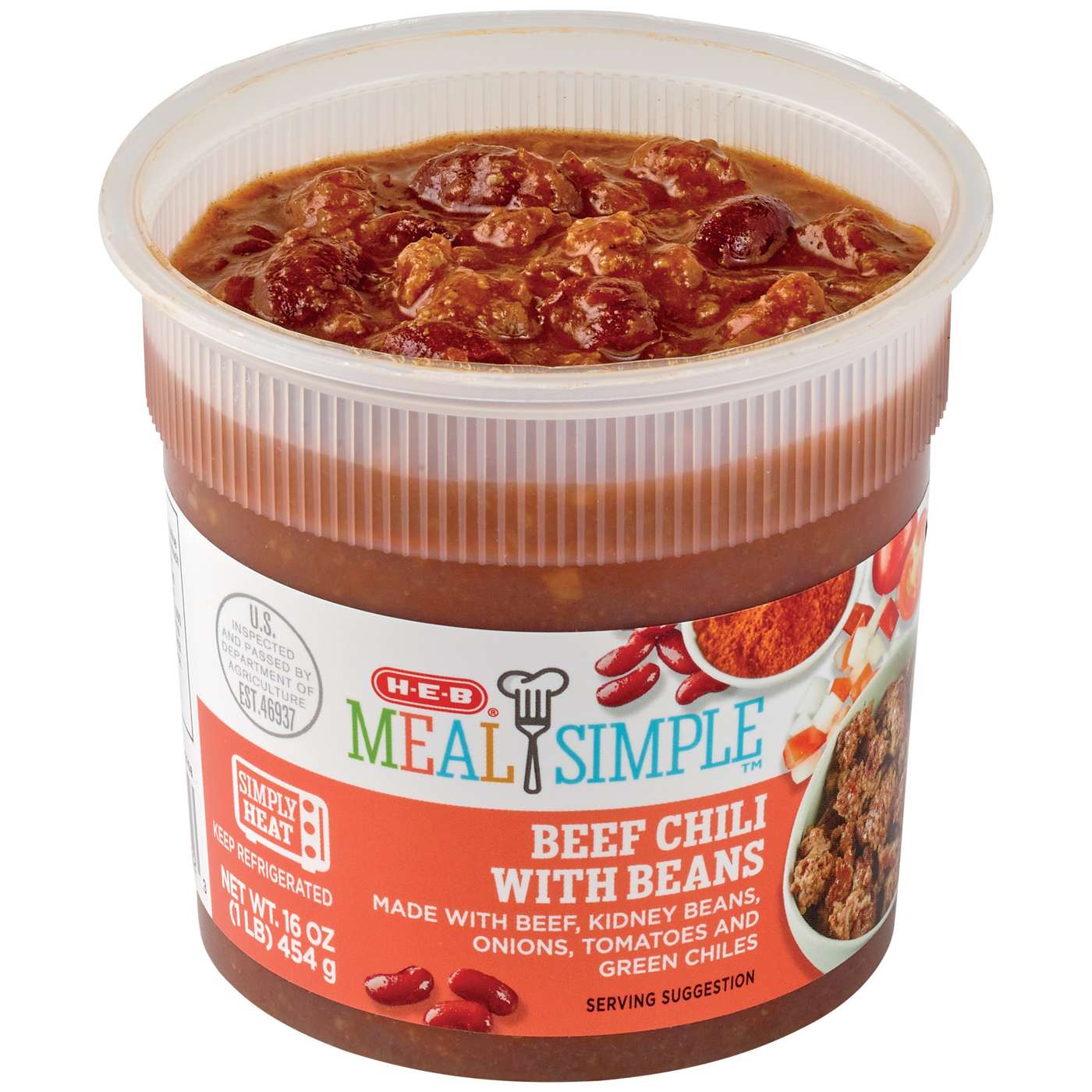 Meal Simple by H-E-B Beef Chili with Beans; image 1 of 2