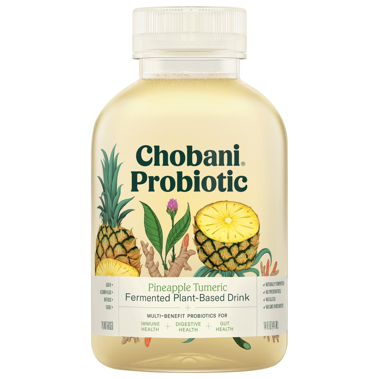 Chobani Probiotic Pineapple Turmeric Fermented PlantBased Drink Shop Juice at HEB
