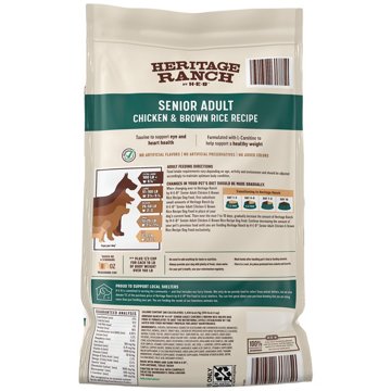 Heritage Ranch by H-E-B Senior Adult Dry Dog Food - Chicken & Brown Rice