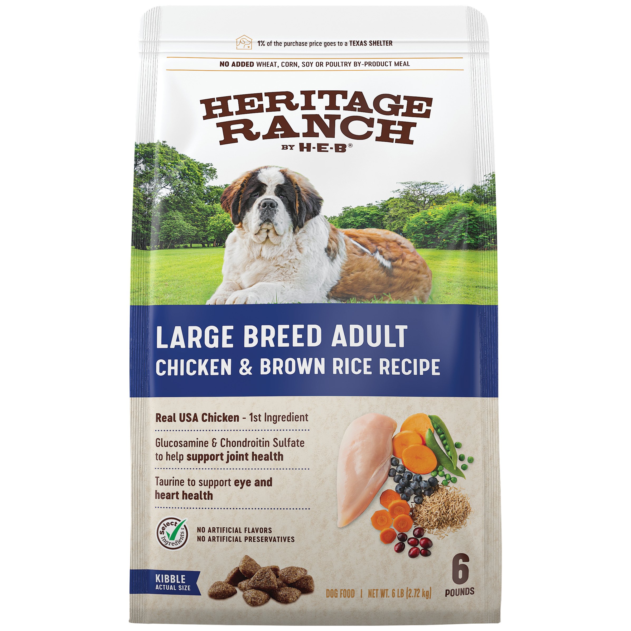 Heritage Ranch By H-E-B Large Breed Adult Dry Dog Food - Chicken ...