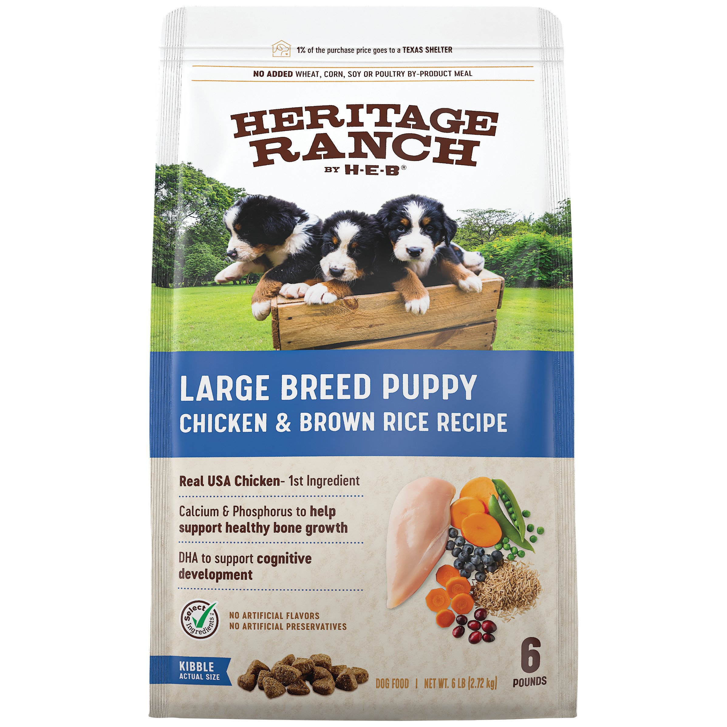 Heritage Ranch By H-E-B Large Breed Puppy Dry Dog Food - Chicken ...