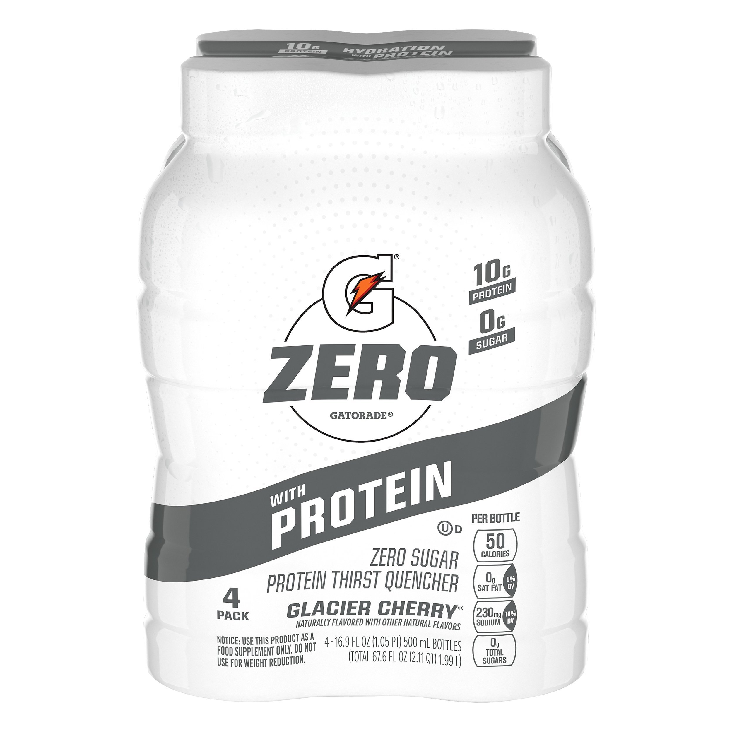 Gatorade Zero with Protein Glacier Cherry Thirst Quencher 4 pk Shop Diet & Fitness at HEB