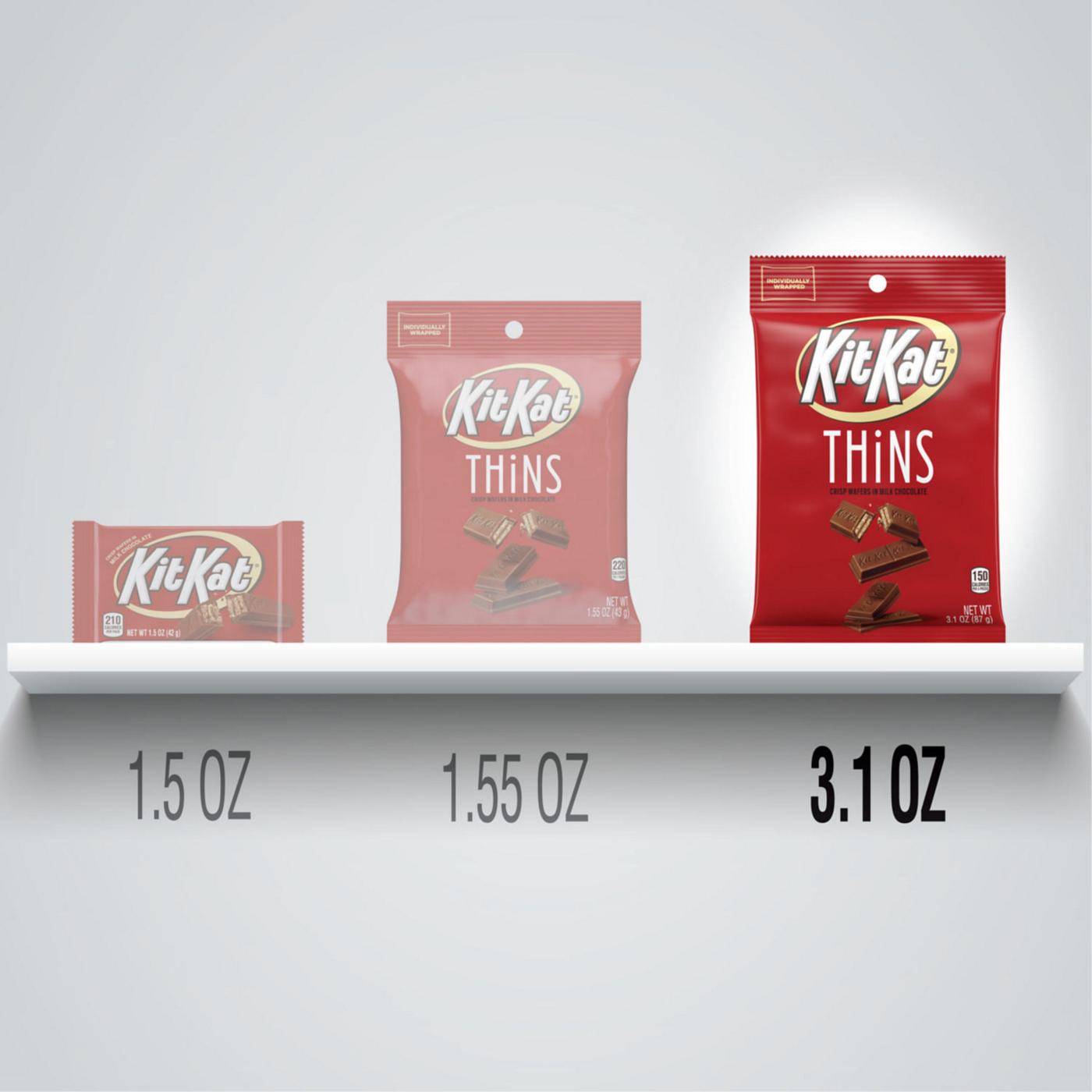 Kit Kat THiNS Milk Chocolate Wafer Candy Bars Individually Wrapped Bag; image 3 of 4