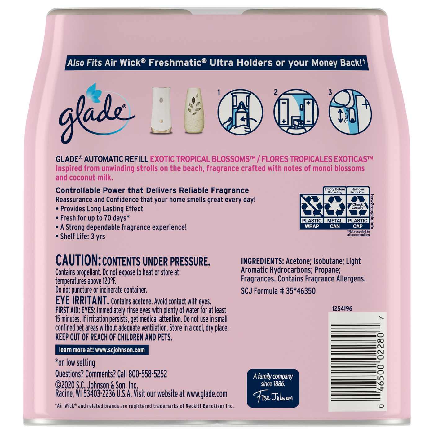 Glade Automatic Spray Refill Air Freshener - Exotic Tropical Blossoms; image 2 of 2