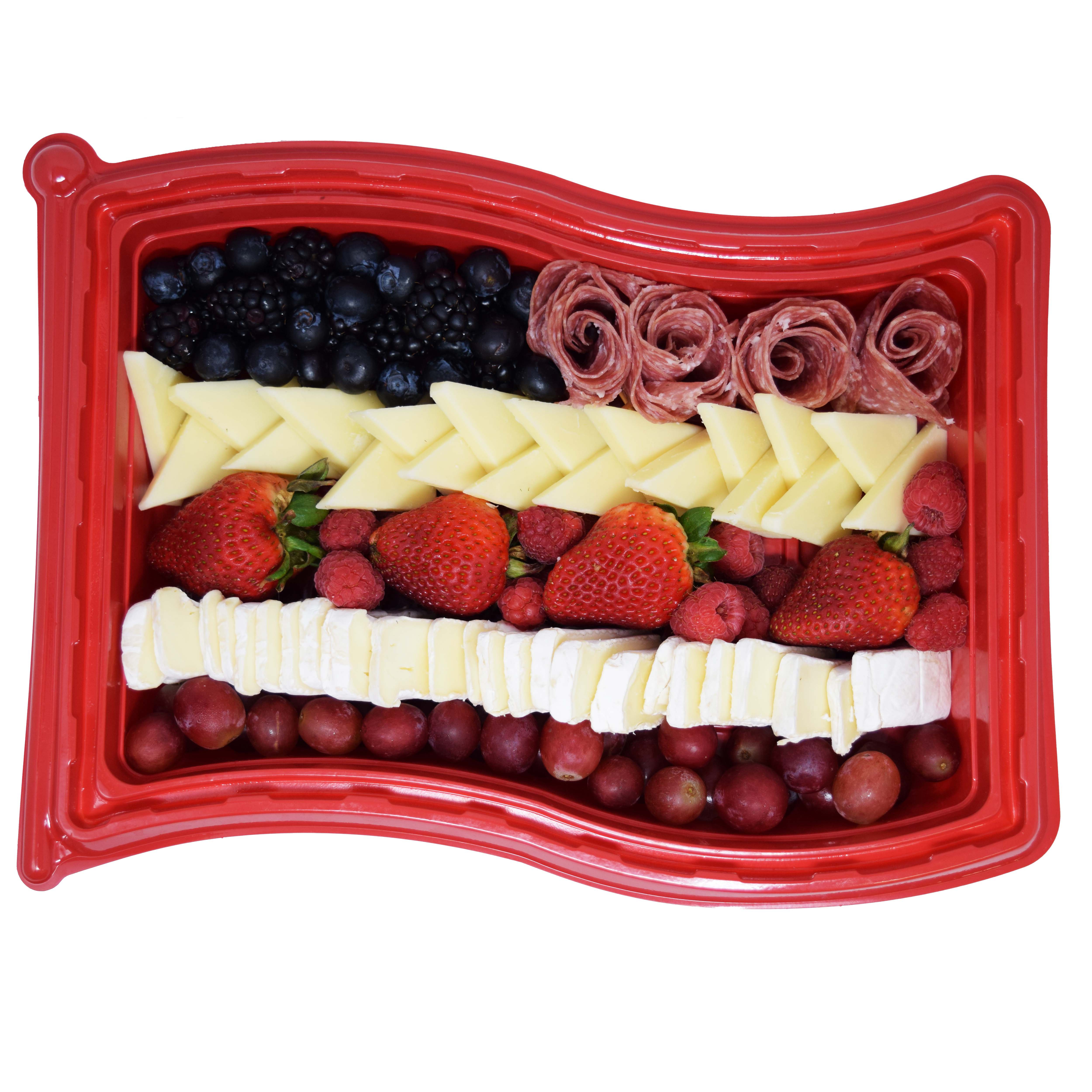 H-E-B American Flag Charcuterie Board - Brie, Cheddar & Salami