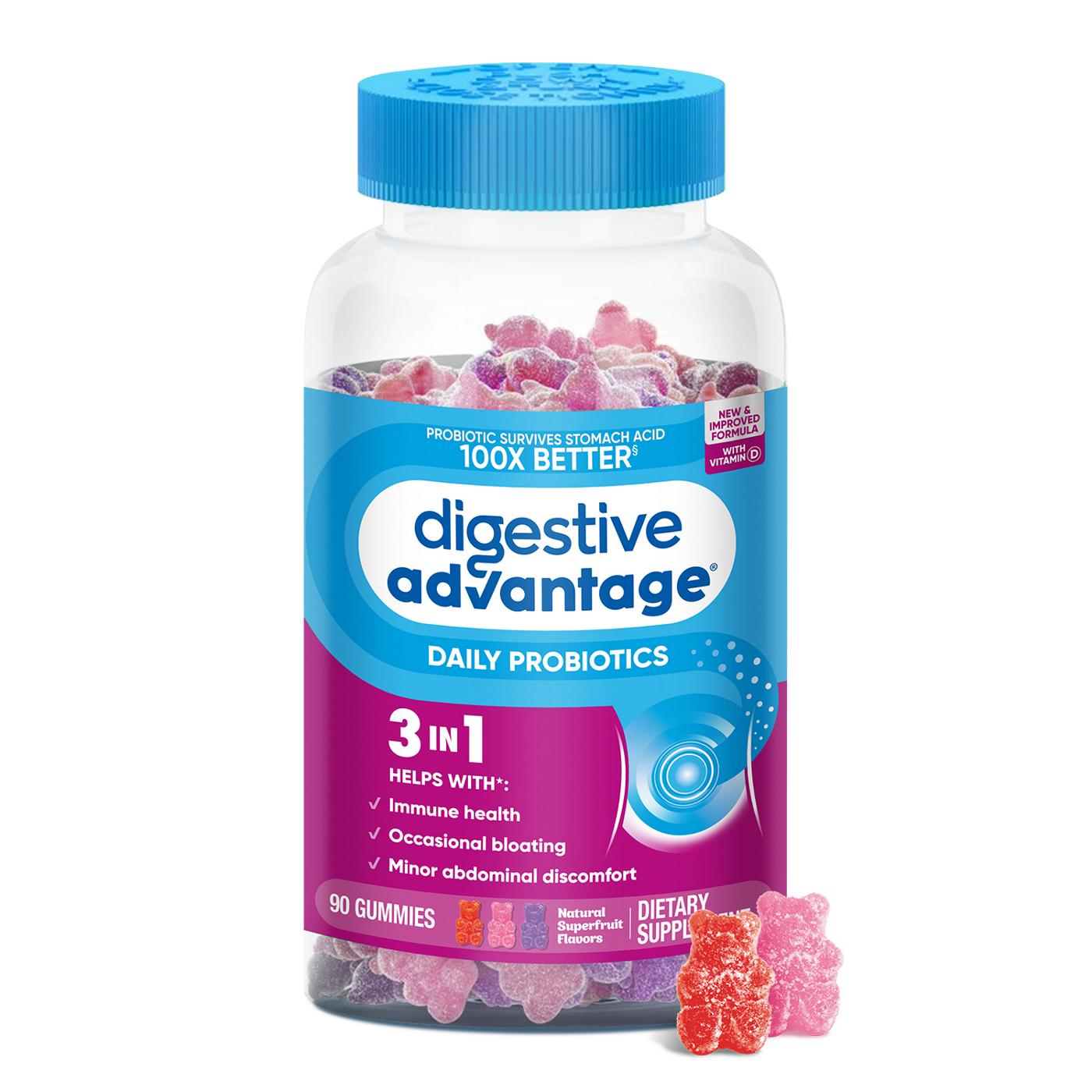 Schiff Digestive Advantage Daily Probiotics Superfruit Blend Gummies