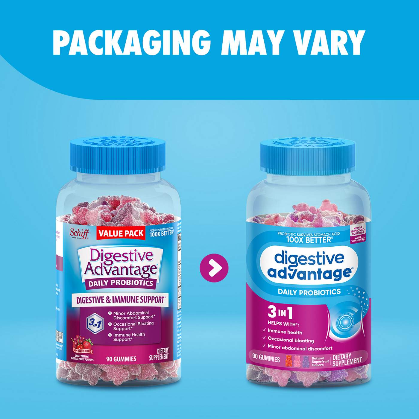 Digestive Advantage Daily Probiotics Blend Gummies - Superfruit; image 7 of 9