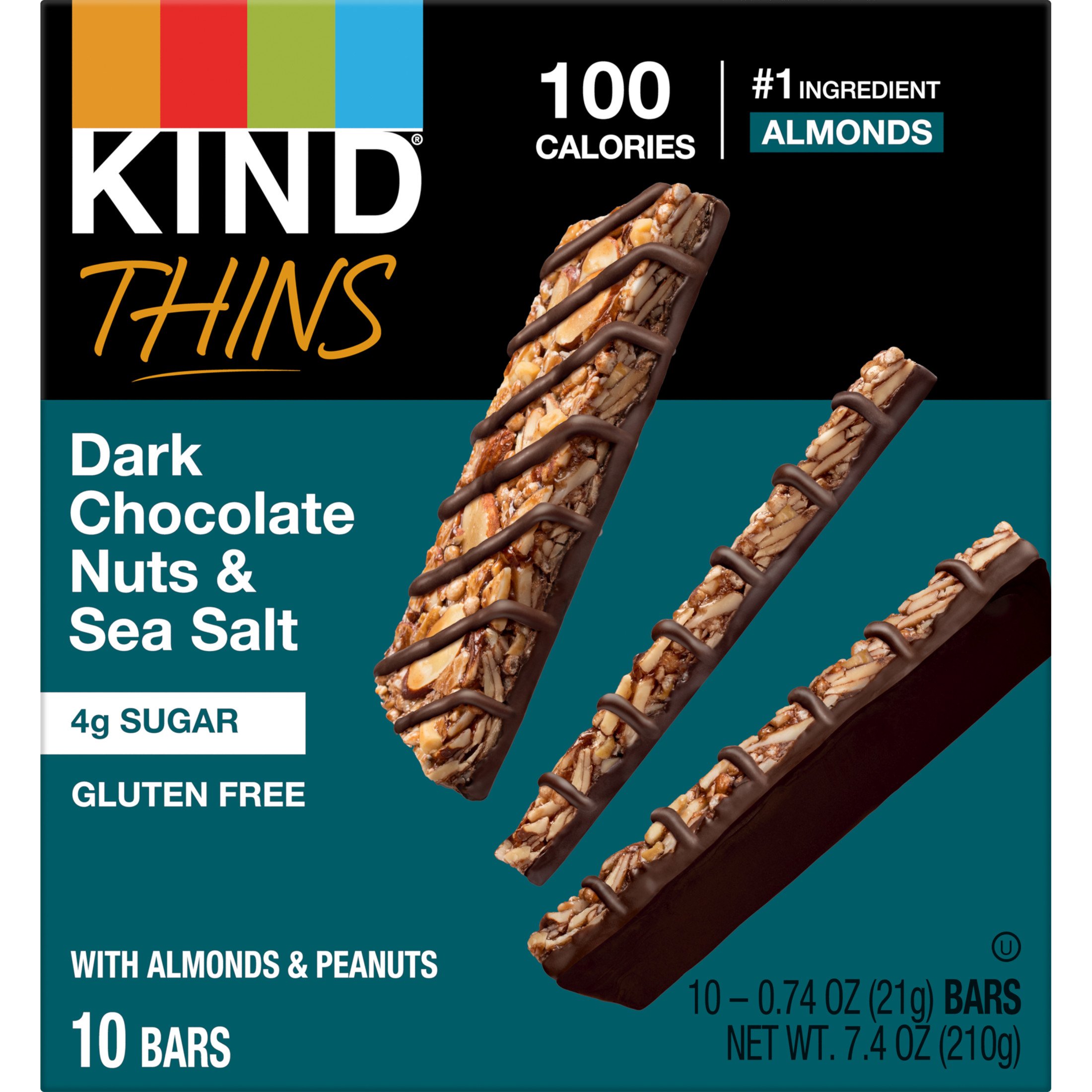 Kind Thins Snack Bars Dark Chocolate Nuts & Sea Salt Shop Granola