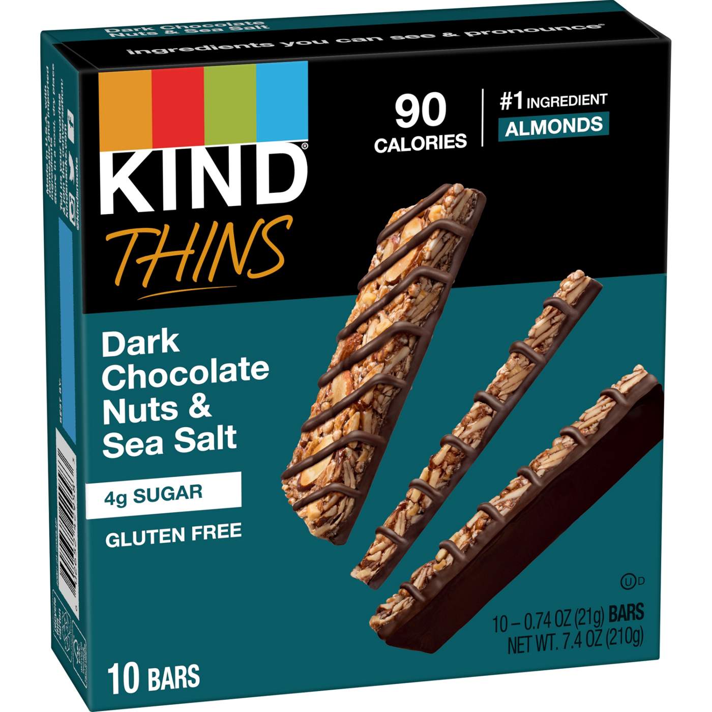 Kind Thins Snack Bars - Dark Chocolate Nuts & Sea Salt; image 1 of 3