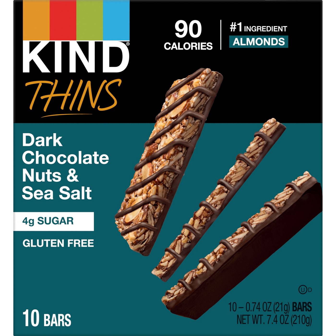 Kind Thins Snack Bars - Dark Chocolate Nuts & Sea Salt; image 2 of 3