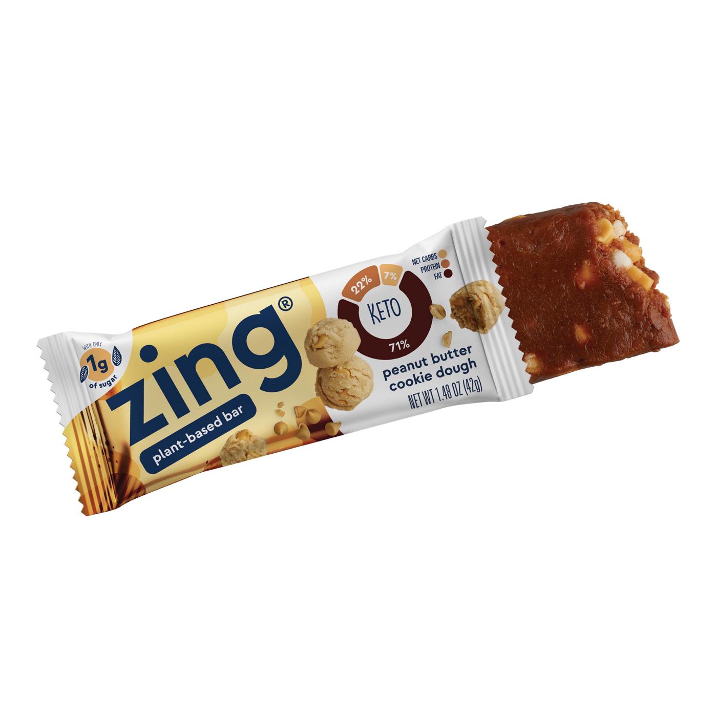 Zing Peanut Butter Cookie Dough Keto Bar; image 2 of 2