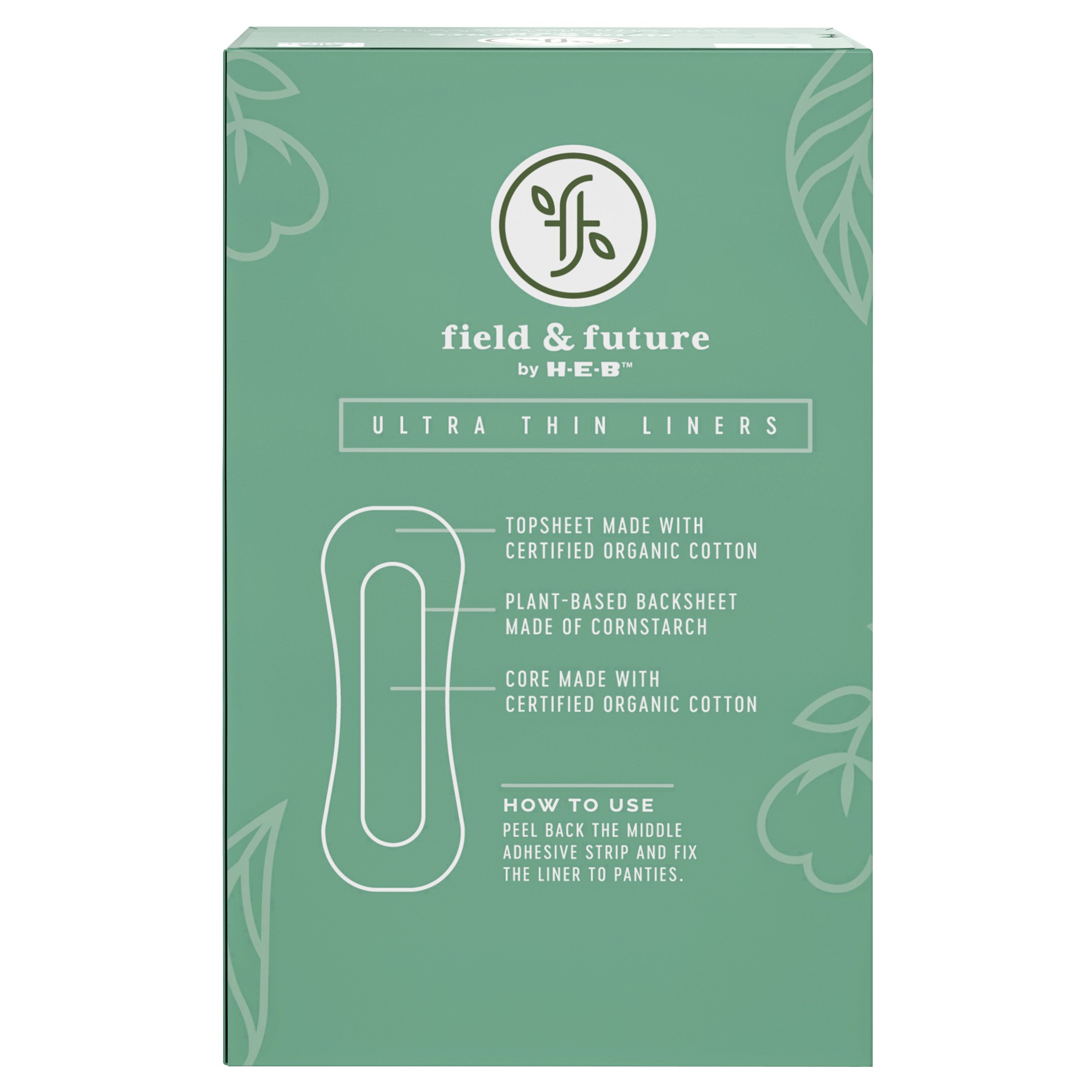 Organic Cotton Ultra Thin 2-in-1 Panty Liners, Lite