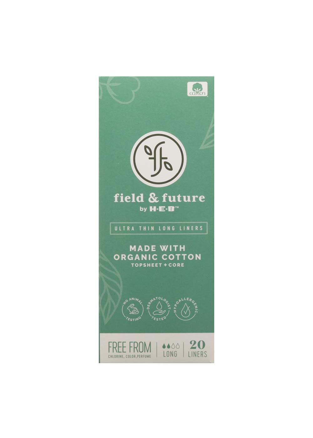 Field & Future by H-E-B Organic Cotton Ultra Thin Liners – Extra Long; image 1 of 5