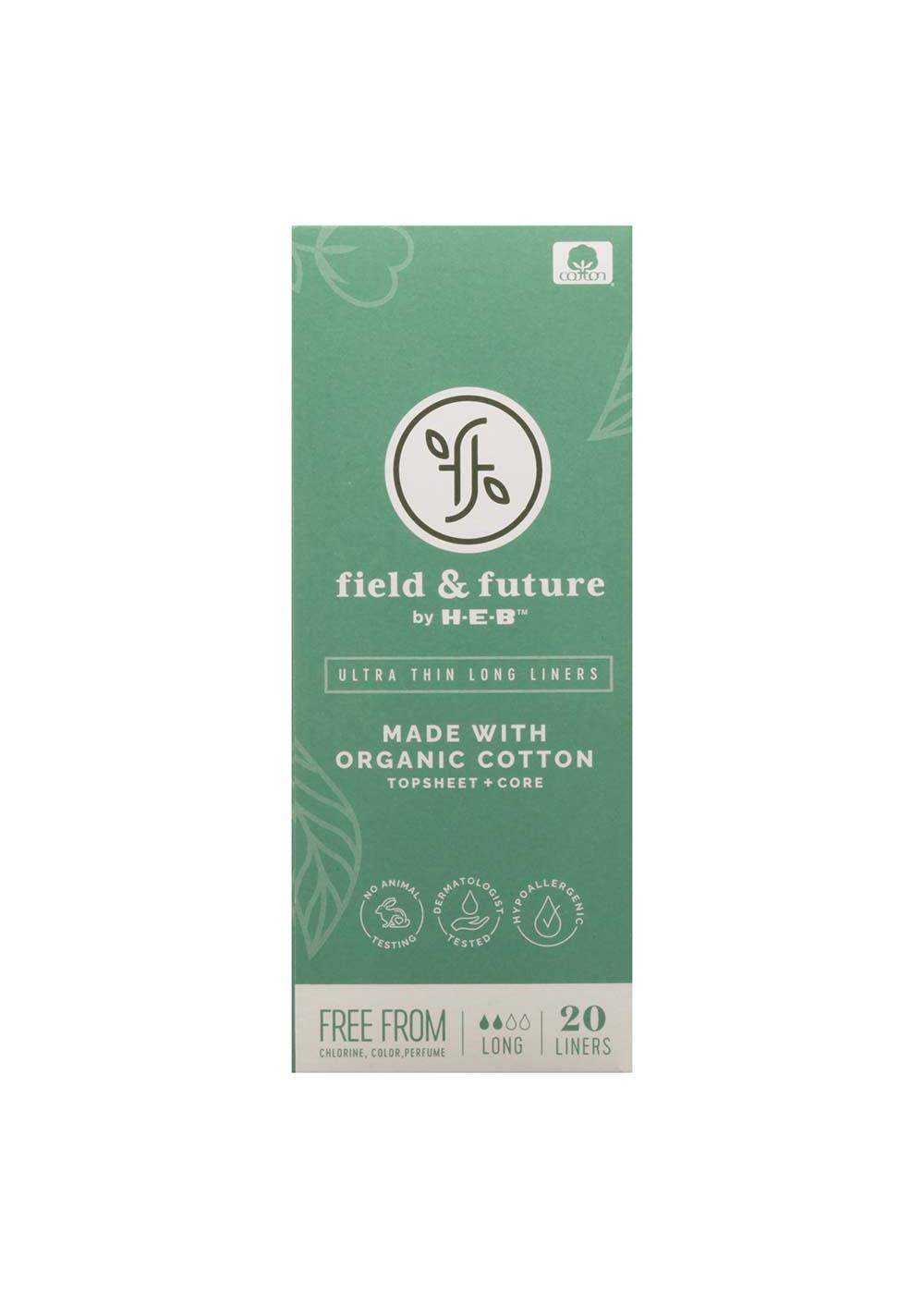 Field & Future by H-E-B Organic Cotton Ultra Thin Liners – Extra Long; image 1 of 3