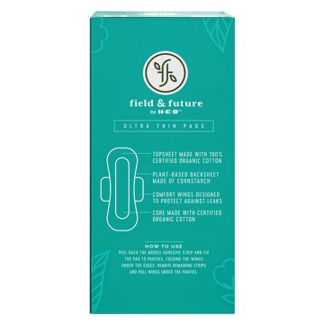 Field & Future by H-E-B Organic Cotton Ultra Thin Pads - Regular, 30 ct