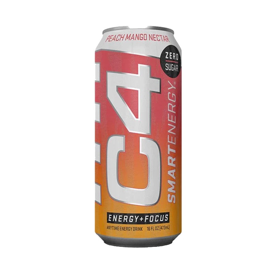 C4 Zero Sugar Smart Energy 16 oz Cans Peach Mango Nectar Shop